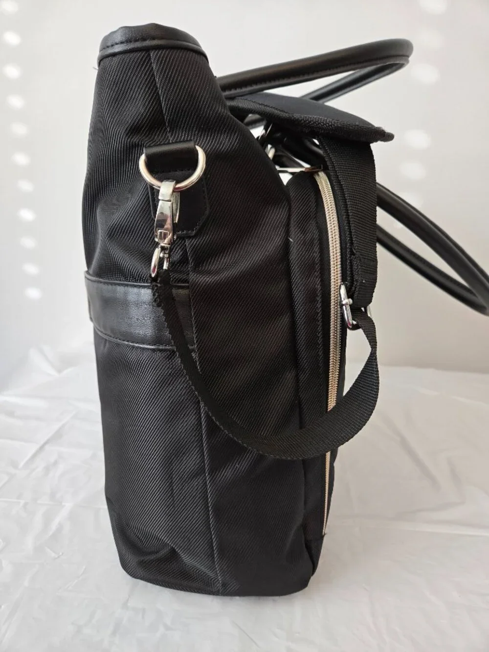Reaction Kenneth Cole Black Laptop Bag Work Tote Briefcase Shoulder Strap Unisex